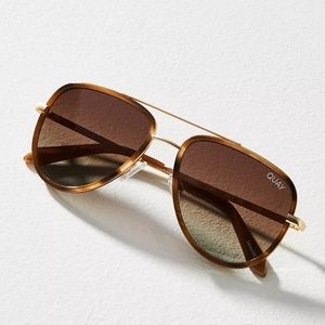 Quay All In Mini Polarized Sunglasses: BROWN MOTIF